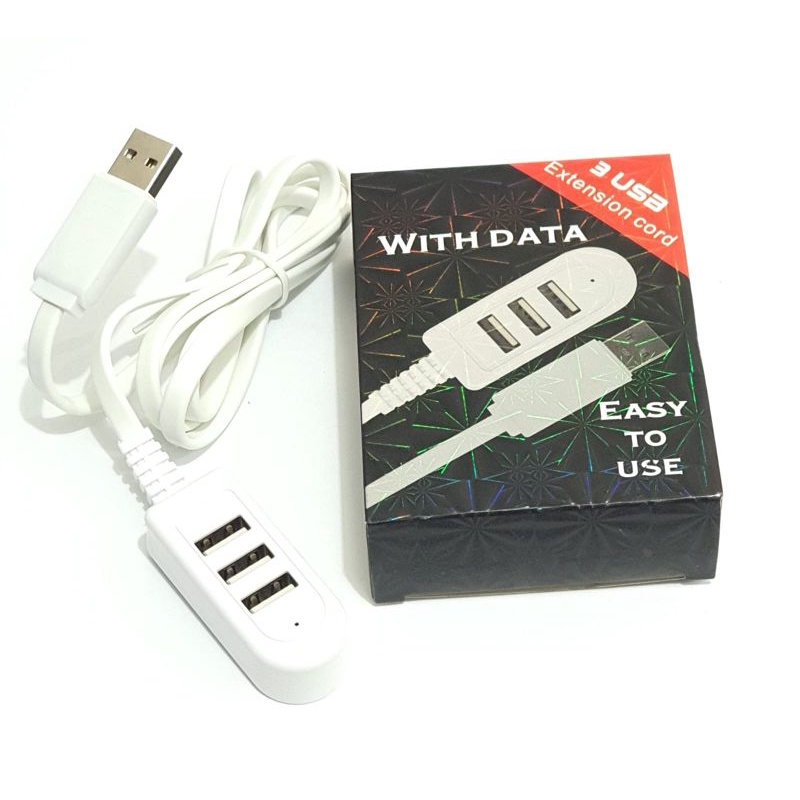 usb hub lubang 3port pc&amp; laptop mouse &amp; keyboard v 2,0 panjang kabel 120cm