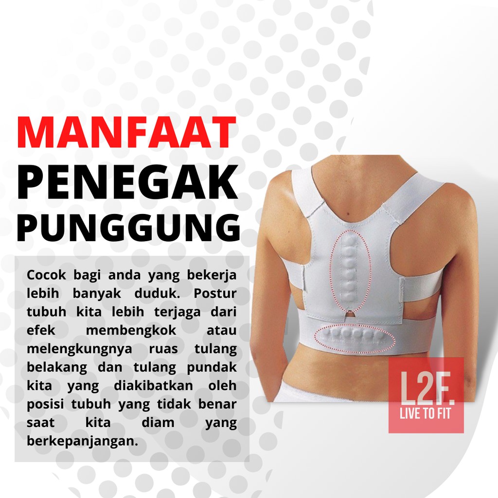 Power Magnetic Back Support Alat Terapi Penyangga Penegak Punggung  Pria Wanita  Posture