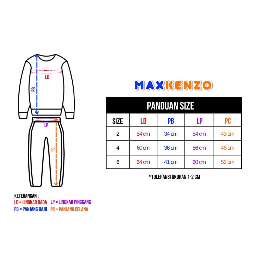 Setelan Singa 1 - 5 Thn MAXKENZO Zilvia Store Baju Anak Sweater BerKualitas-1