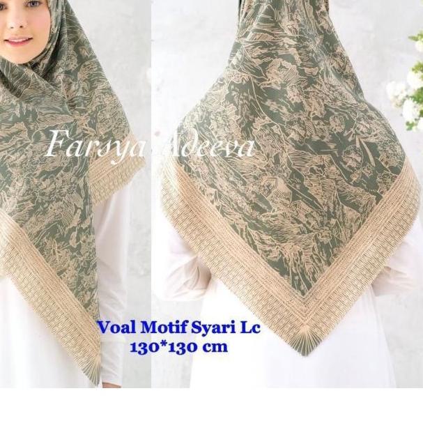 Voal motif Jumbo/ Voal motif syar'i /Voal Motif size 130x130