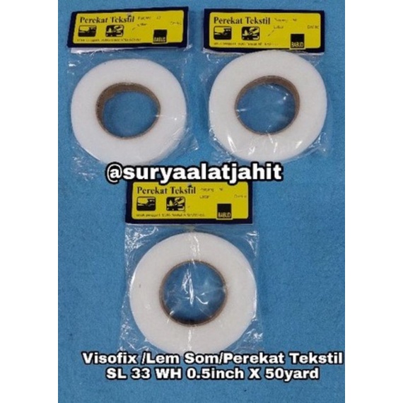 Perekat Visofix SL33 WH 0.5&quot;X50Y pasang Resleting =rp.7.000/pcs