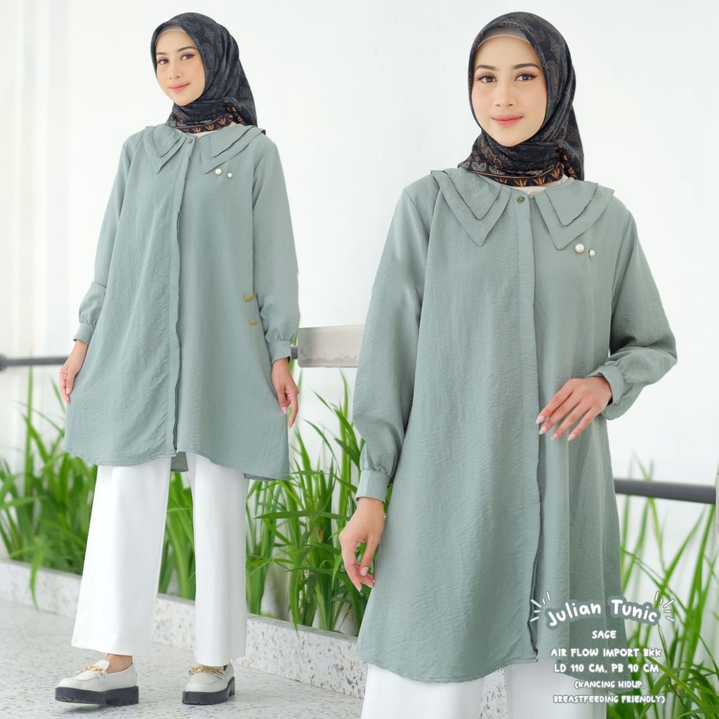 (DBY) TUNIK RITIKA BLOUSE OVERSIZE ATASAN WANITA AIRFLOW CRINCLE