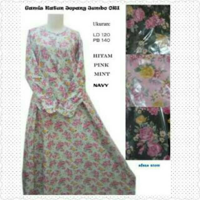REAL PICT Gamis Katun Jepang Jumbo ORI