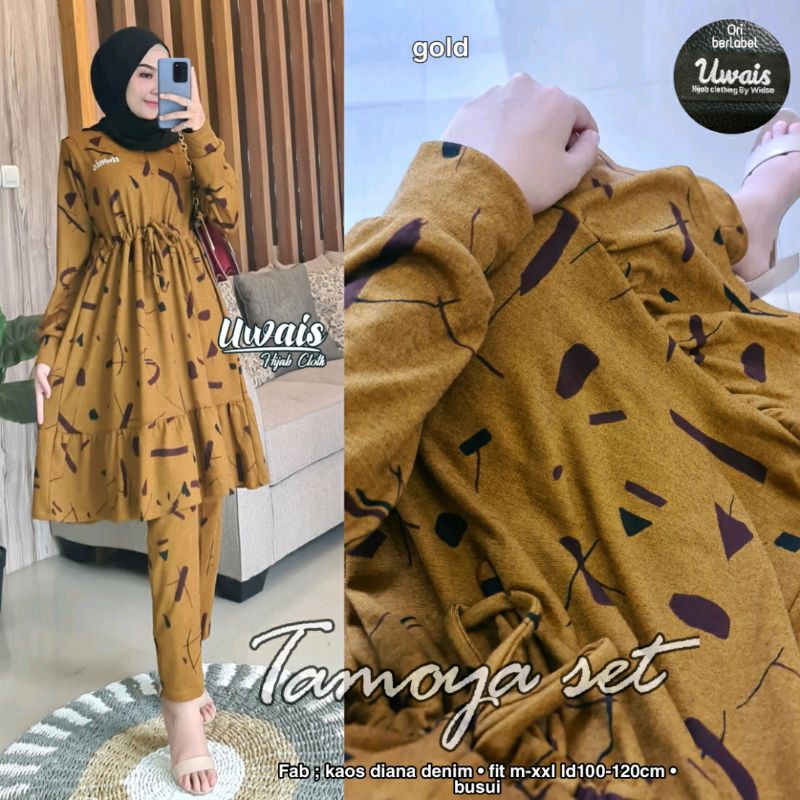 Baju Set Cantik/ Setelan Wanita Muslimah Syari Modern Terbaru Murah 2020 Tamoya Set by Uwais