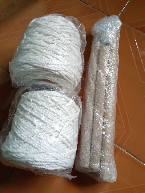 TALI KATUN BROKEN WHITE TALI MACRAME WALL HANGING TALI KATUN BROKEN WHITE TALI MACRAME WALL HANGING