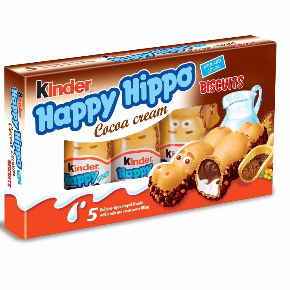 

TERLARIS KINDER HAPPY HIPPO - Biskuit Coklat Cocoa/Cacao/Hazelnut Filling