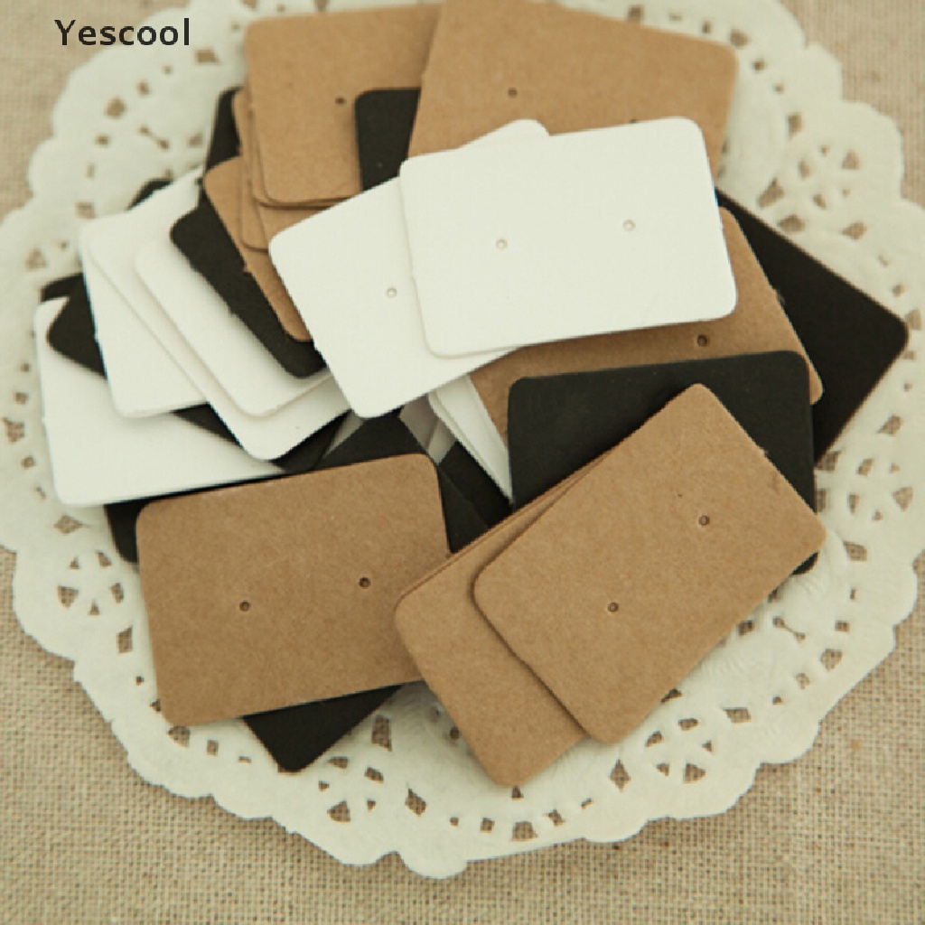 Yes 50 Pcs Kertas Kraft Gantung Holder Anting Tusuk Untuk Display