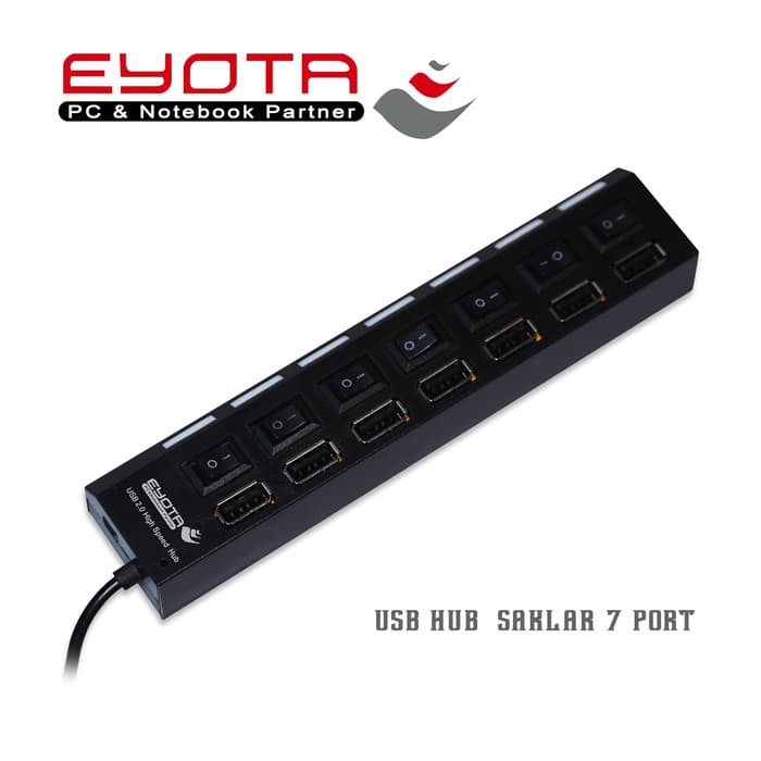 USB HUB SAKLAR ON OFF usb cabang 7 PORT EYOTA