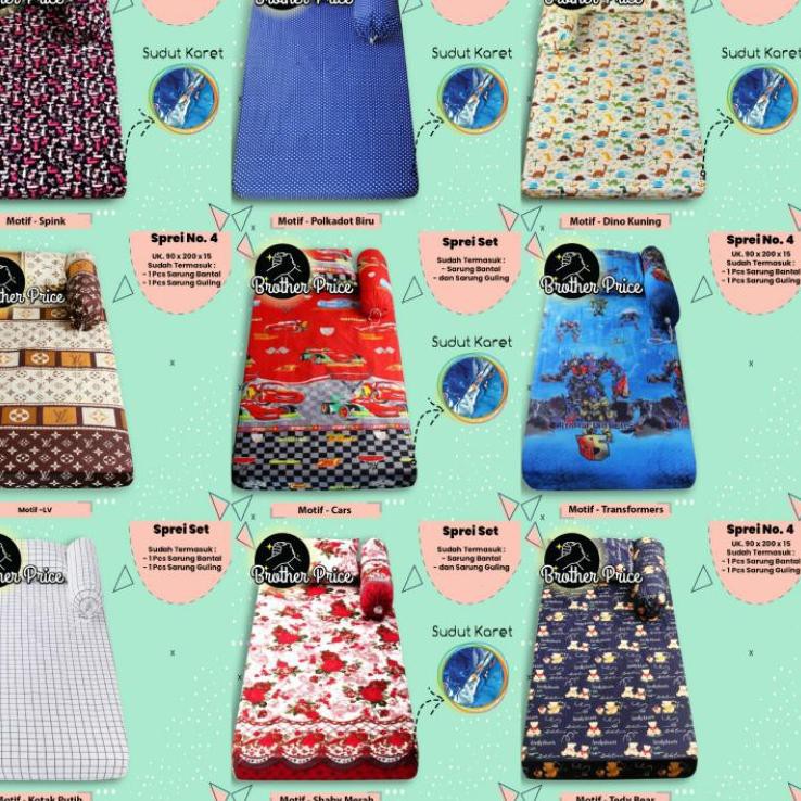 SPREI  | Sprei Single No.4 |  Sudut Karet