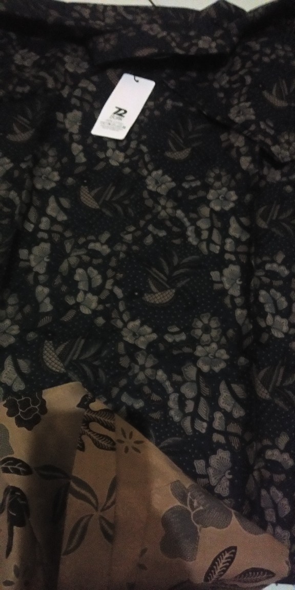 Kemeja Batik Pria Lengan Panjang Premium Motif Daun Pepaya Coklat Choklat Cokelat 728094 Cap 72