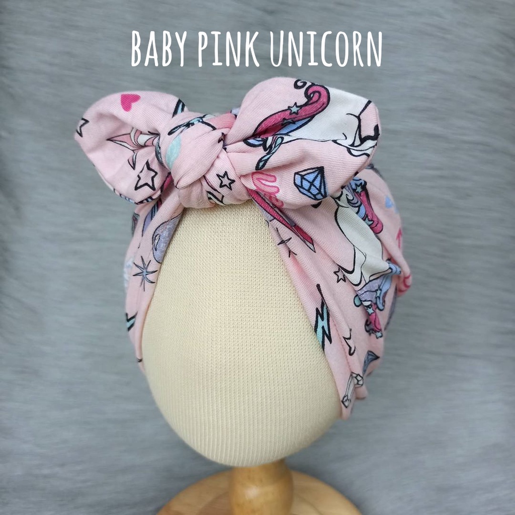 Turban Bayi dan Anak seri Motif Lucu - Turban Pita Bandana Headwrap Ciput Anak