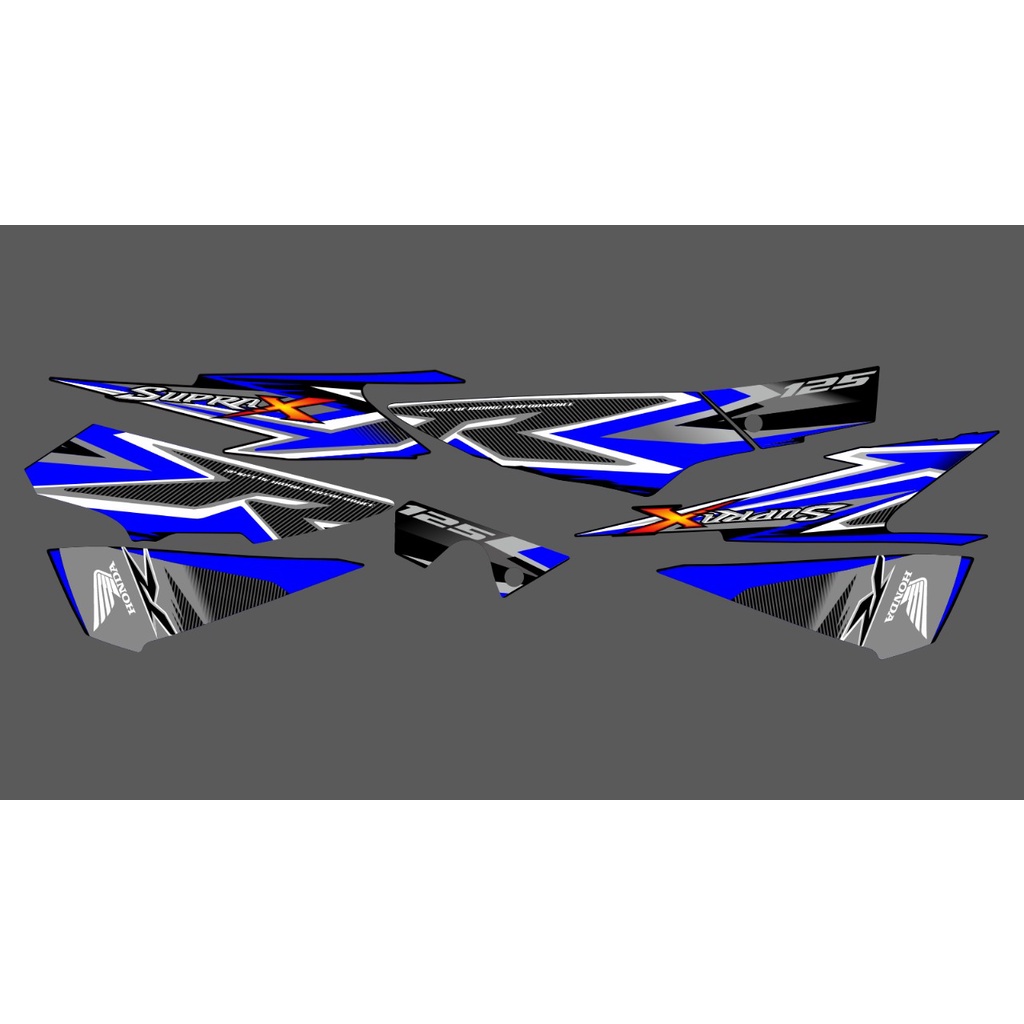 STRIPING LIS ORI SUPRA X 125R 2012 BAHAN MAXDECAL GLOSSY WAVE 125R