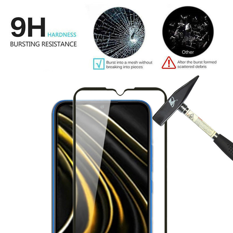 3in1 Tempered Glass Pelindung Layar Untuk Redmi 10C Note 11 Pro Note 10 Pro 9T 9A 9C Note 9 Note 8 Note 7 Poco M3 X3 NFC X3 Pro