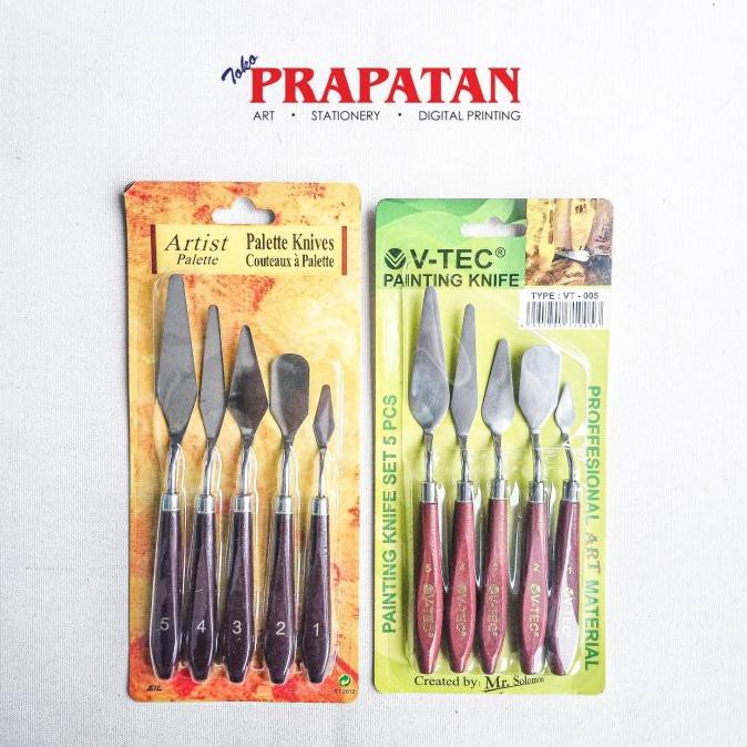 

PERALATAN MELUKIS PISAU PALET / PAINTING KNIFE V-TEC SET (5 PCS) ALAT LUKIS
