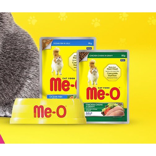 Meo Pouch Sachet Adult Kitten Semua Varian 80 gram Makanan Basah