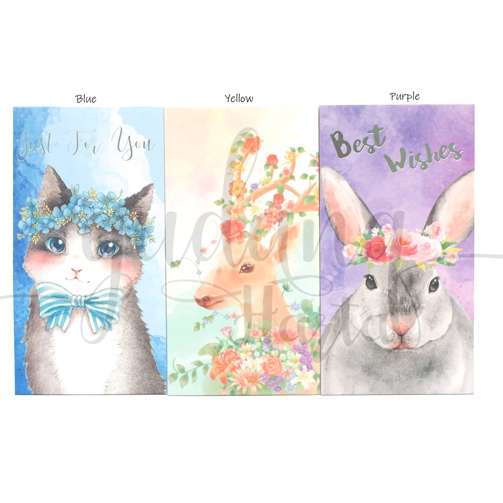 

Amplop Watercolor Animal Amplop Lucu Unik Rabbit Cat Rusa GCC 311398
