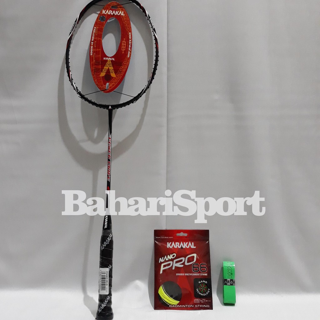 Raket Badminton Karakal Power Drive Original Bonus Senar