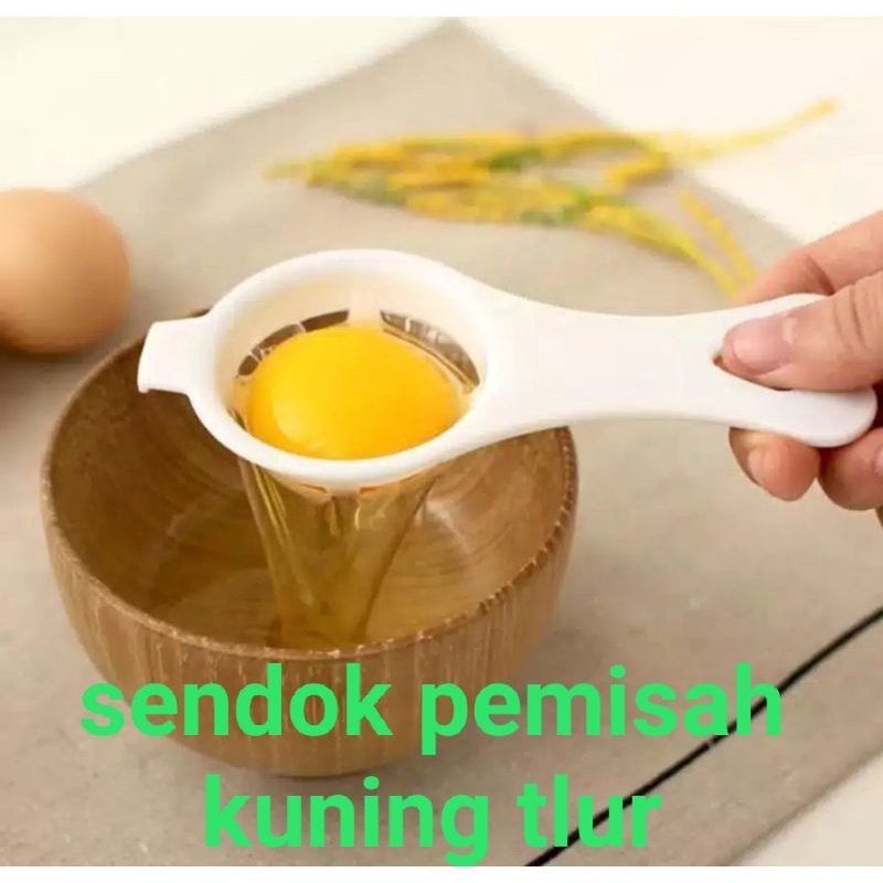 sendok alat pemisah kuning putih tlur praktis