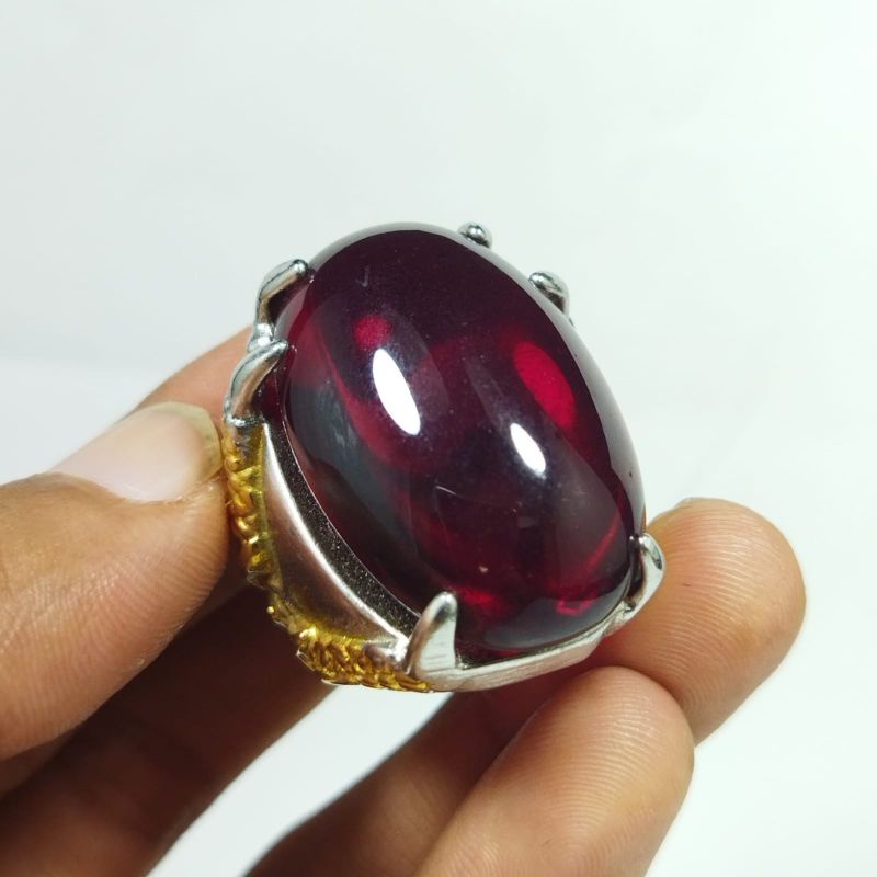 TERMURAH BATU MERAH SIAM JUMBO ASLI CHATAM SIAP PAKAI