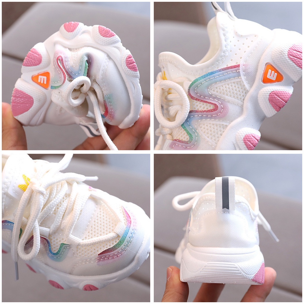 LED11-Sepatu Sport Sneaker Anak Laki Perempuan Import