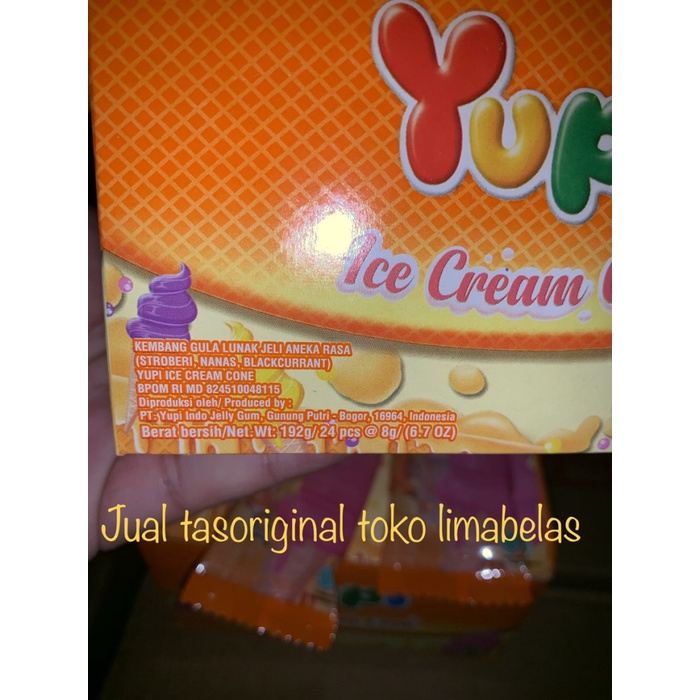 

54eh Permen Yupi Ice Cream Cone Berat 24 Sachet 60Jh