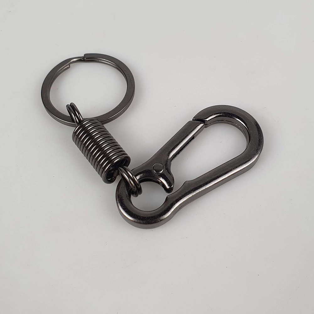 Karabiner dengan Per Stainless Steel - LC-1118-6 - OMRS71BK Black