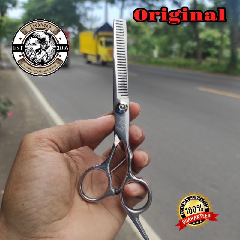 gunting penipis / gunting sasak Keiko original plus dompet