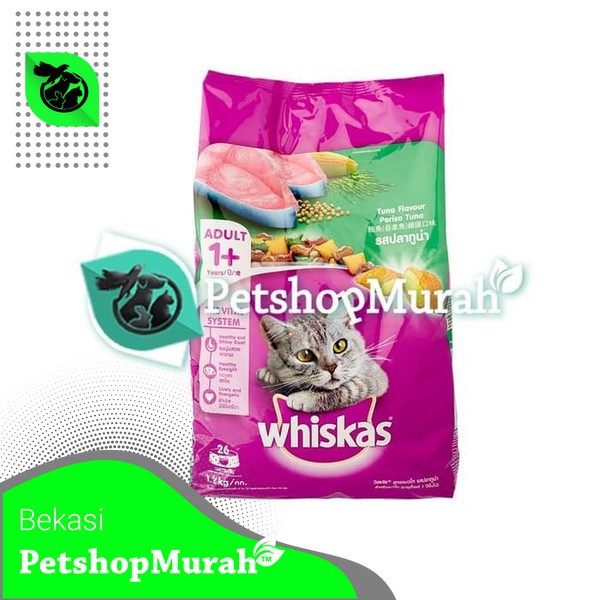 Makanan Kucing Whiskas Tuna 1.2 Kg Cat Food Dry Ikan Tuna Fresh Pack 1.2kg