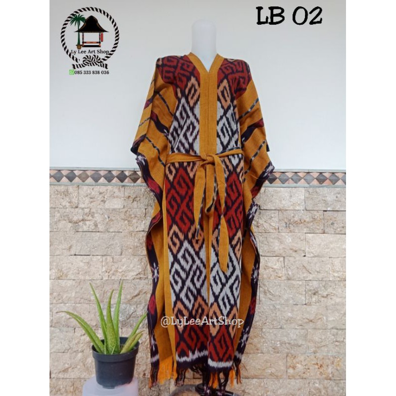 Kaftan Tenun Long Batwing Gratis masker kaos