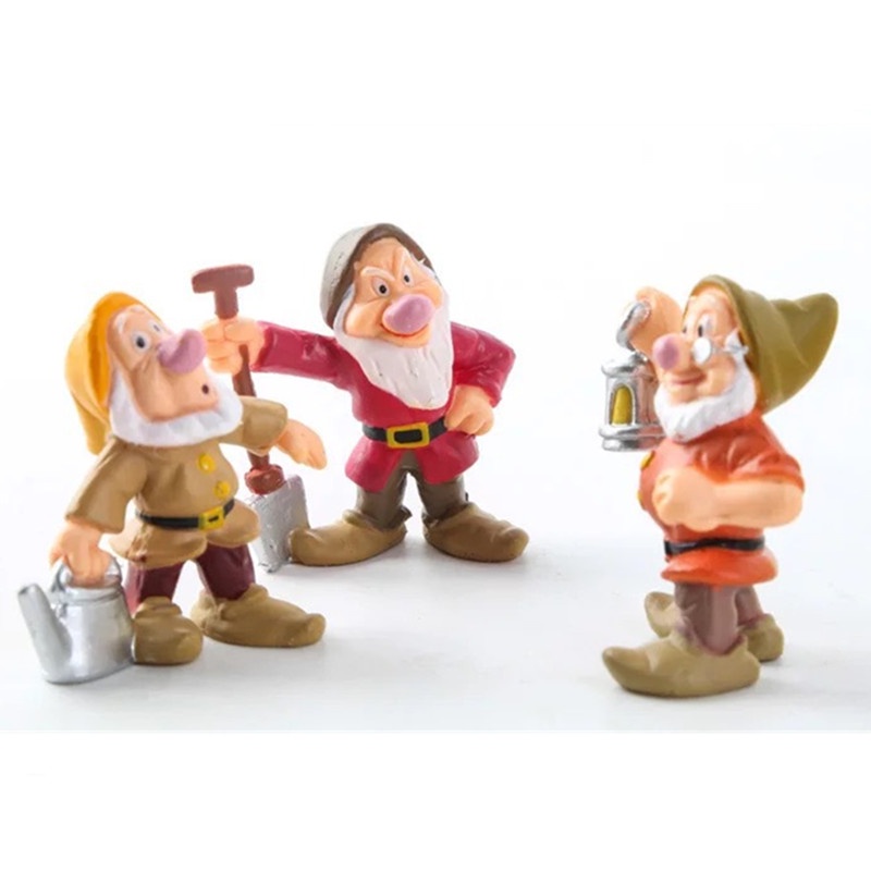 8pcs / Set Mainan Action Figure Karakter Film Disney Snow White Dan The Seven Dwarfs Bahan PVC