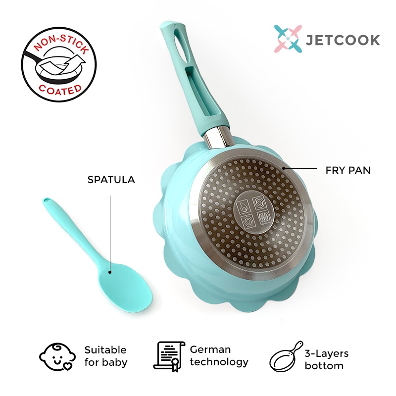 JetCook Baby Cookware Frying Pan 16cm - Wajan untuk Bayi - Biru Muda