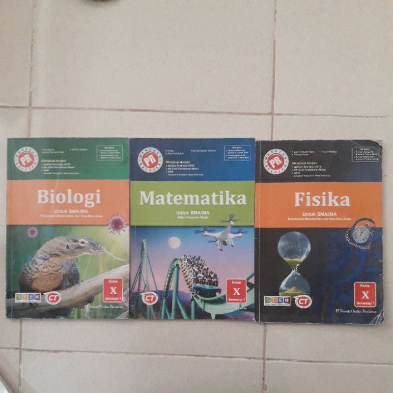 Buku PR Intan Pariwara SMA kelas 10 semester 1 (PRELOVED/BEKAS) - FISIKA//MATEMATIKA WAJIB//BIOLOGI