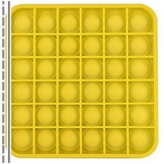 LYSASHOP -  Pop It BESAR AMONG US DINO UNICORN SEGIEMPAT JUMBO RAINBOW PUZZLE MAINAN EDUKASI ANAK-Segi4 Kuning