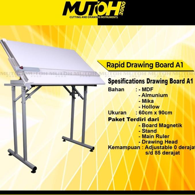

ALAT MELUKIS MEJA GAMBAR A1, DRAWING BOARD A1 FREE ROTRING MECHANICAL PENCIL ALAT MENGGAMBAR
