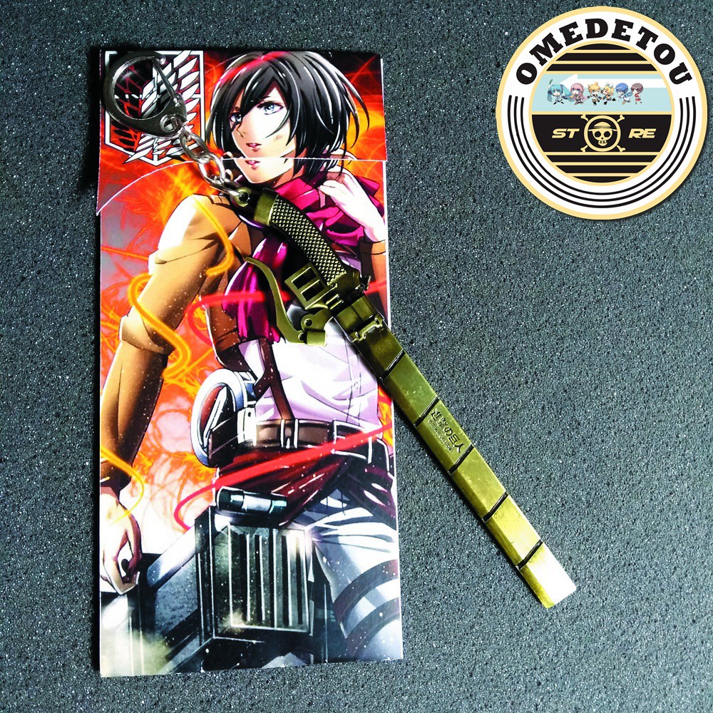 Keychain Anime Pedang 3D Manuver SNK - Attack On Titan