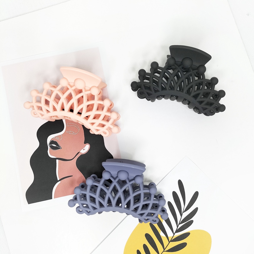 Paket jedai doff isi 3 jepit crown rambut korea jedai Original polos aksesoris rambut murah jepit badai jedai hercules jedai doff jumbo pita aksesoris rambut korea