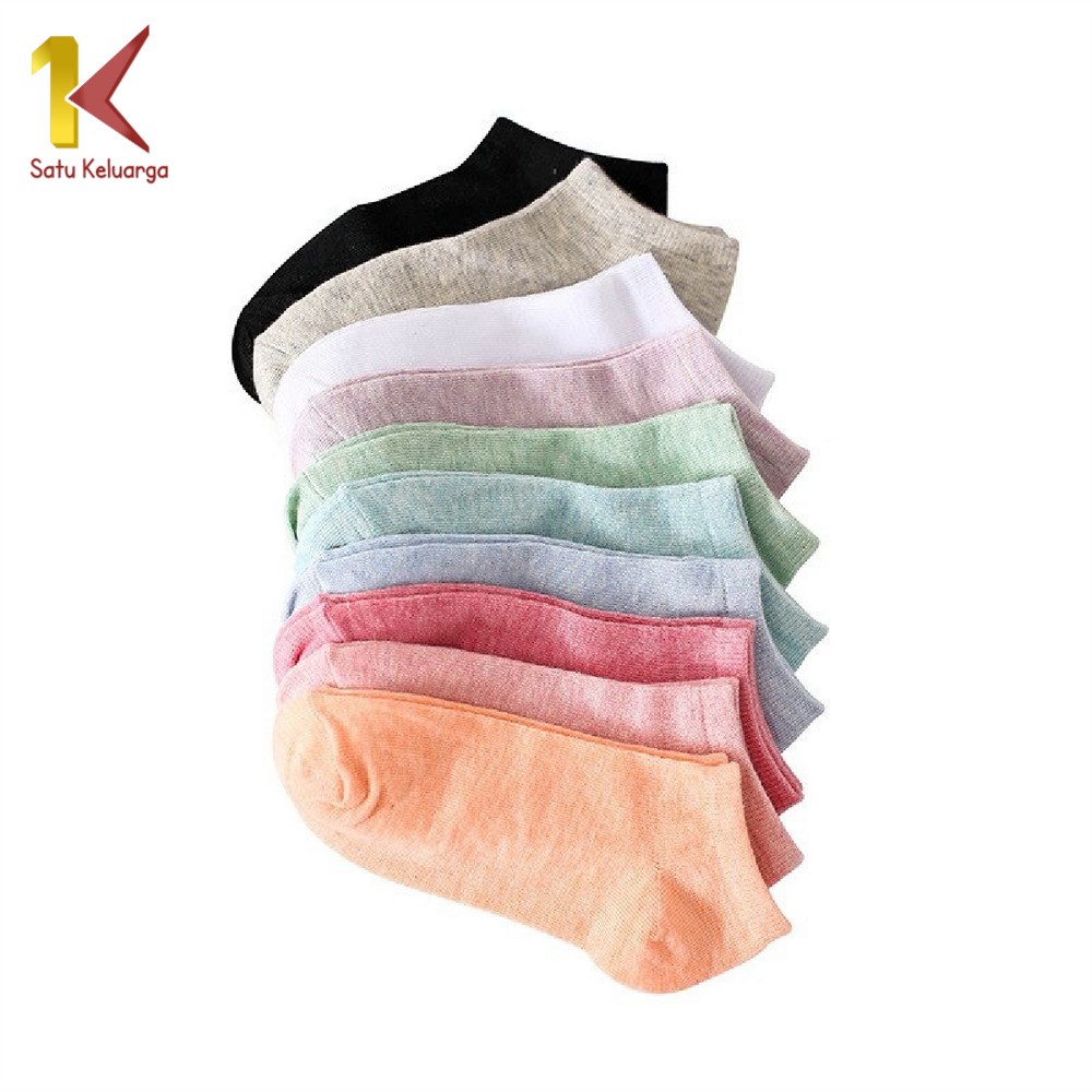 Satu Keluarga Kaos Kaki Semata P59 Kaos Kaki Polos Kaus Kaki Wanita Kaos Kaki Ankle Dewasa-2