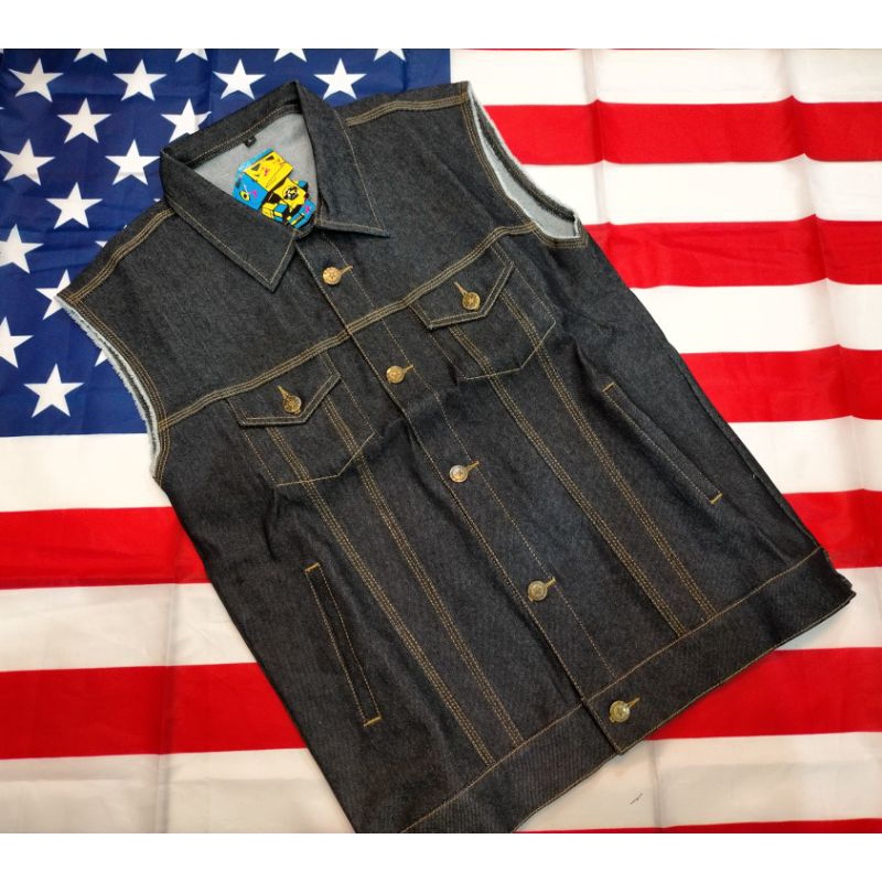 Rompi Jaket Vest Denim Rompi Denim Polos Jaket Rompi Denim