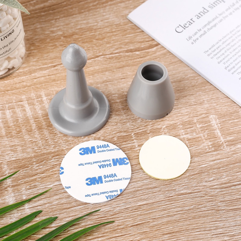 COD❤️Door Stop Stopper Penahan Pintu Silent Quiet Bahan ABS Menguarngi Suara Benturan Pintu Dan Kerusakan Pintu Pemasangan Yg Gampang