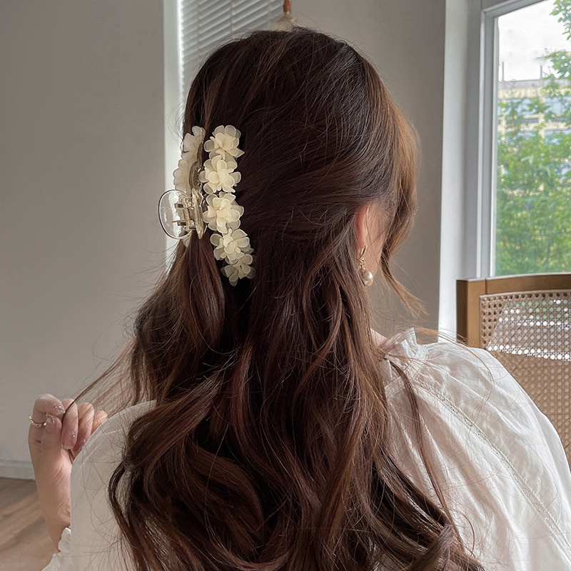 JEPIT BUNGA JEPITAN AKRILIK PANJANG FLOWER JEDAI BESAR KLIP AKSESORIS RAMBUT ELEGAN KOREA WANITA FLORAL FLOWER BESAR TEBAL KOREAN WOMEN FEMALE ELEGANT JAW THICK HAIR ACCESSORIES CLUTCHER CLAW CLIP CLIPS LARGE BIG LONG JUMBO HAIRCLIP FAIRY ELEGANT
