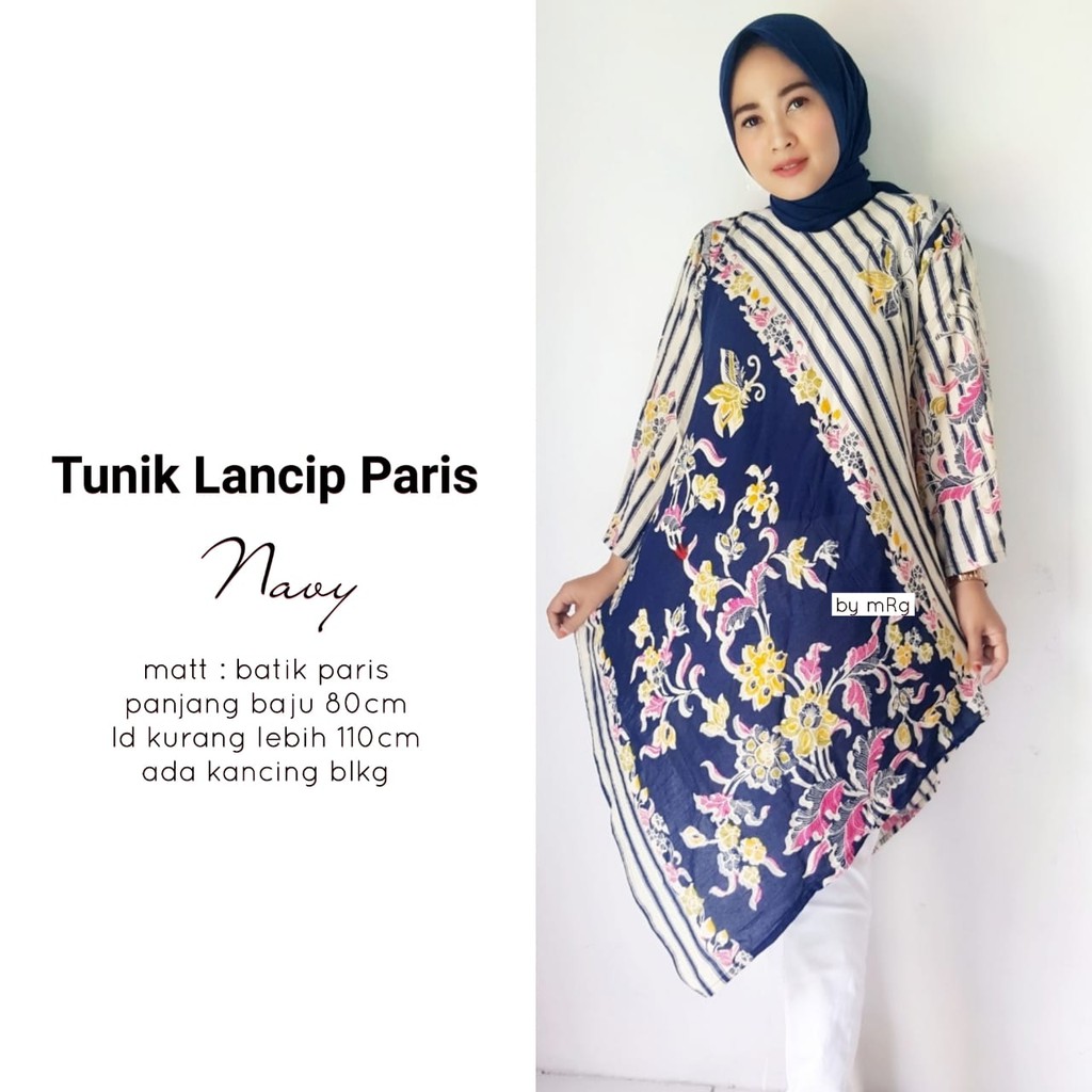 BUSANA BATIK MUSLIMAH,BATIK TUNIK SOLO,TUNIK BATIK MODERN