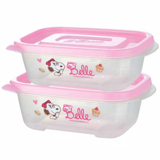 Tempat Makan Anak Lock and Lock Snoopy Candy Ezlock 270 ml (Isi 2 pcs)