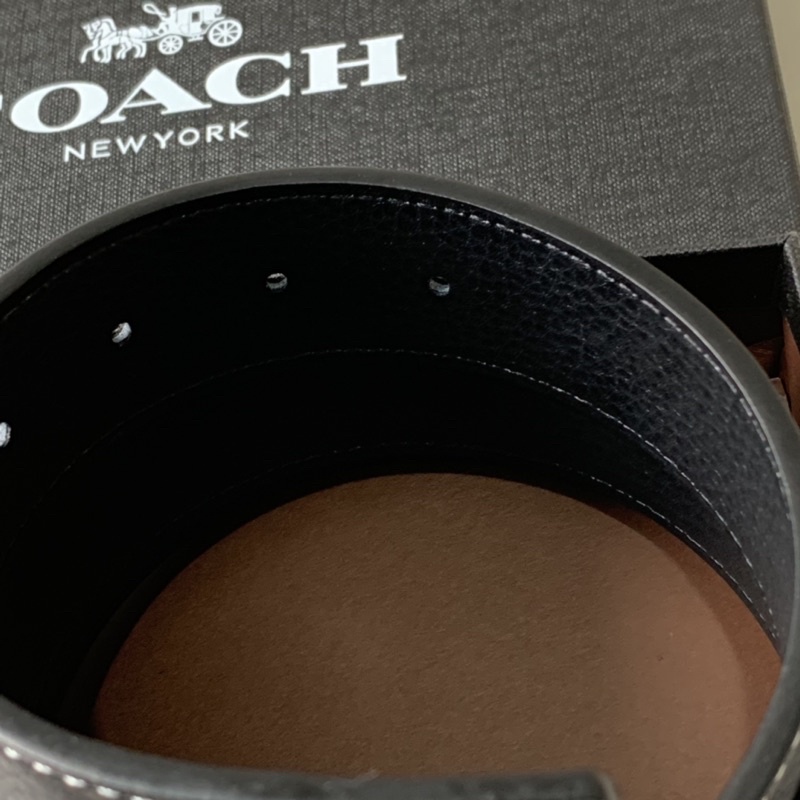 BELT COACH BLACK LEATHER