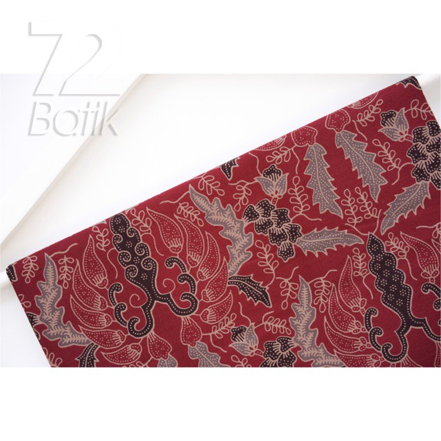 KEMEJA BATIK PRIA Lengan Pendek Slimfit Slim Fit Premium Warna Merah Maroon Marun 728926 Cap 72 - Baju Kemeja Atasan Pakaian Setelan Batik Pria Cowok Laki Laki Remaja Keluarga Kantor Lengan Pendek Modern Slimfit Slim Fit Premium Kekinian