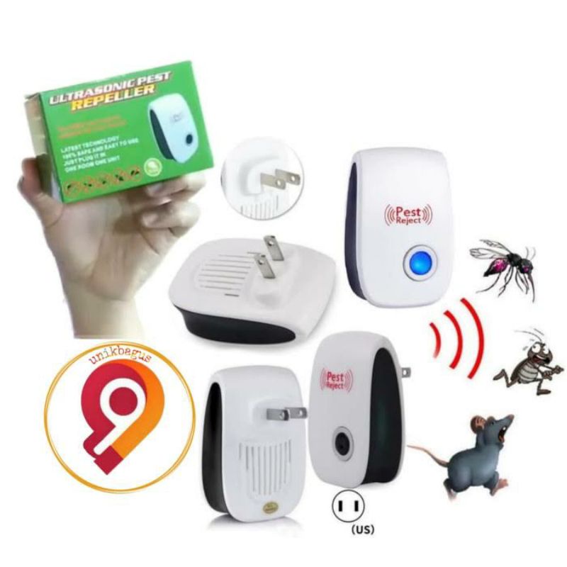 PEST REJECT NEW RIDDEX ALAT PENGUSIR NYAMUK TIKUS SERANGGA - ULTRASONIC PEST REPELLER