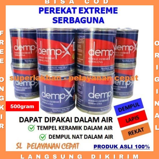 Lem Epoxy Anti Bocor DEMP-X 500g Merekat Dalam Air Kolam Ikan - Renang