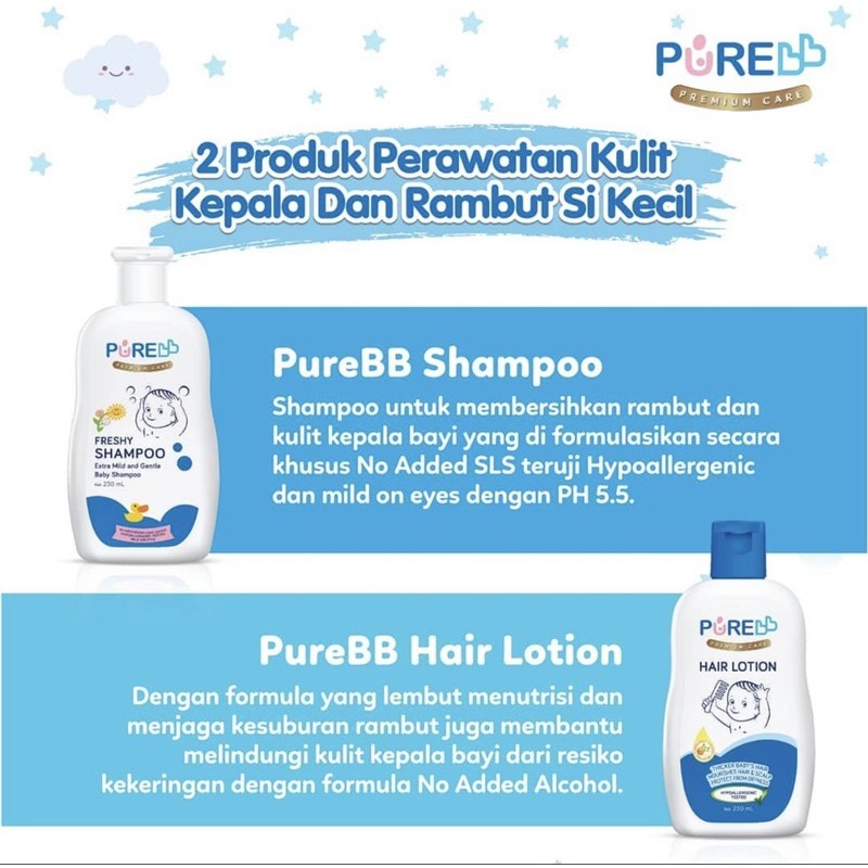 Purebb Shampoo 230 ml Fruity/Freshy 230 ml/Baby shampoo/shampoo bayi