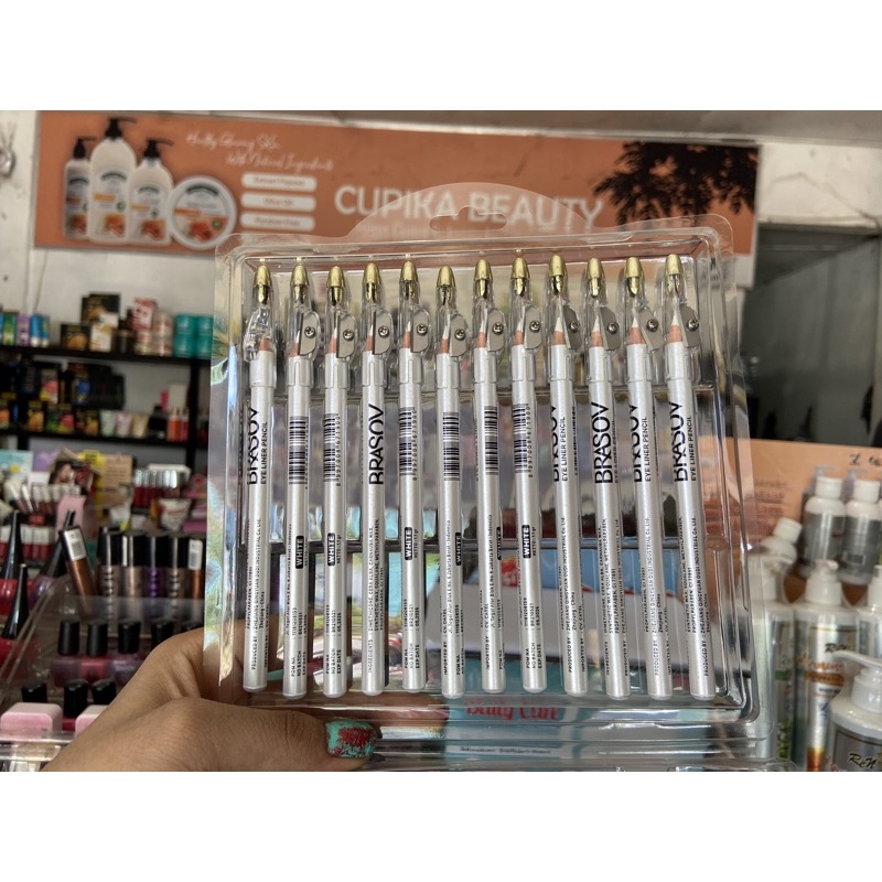 &lt;po,x/ls&gt; eyeliner pensil brasov putih - brasov pencil eyeliner white color