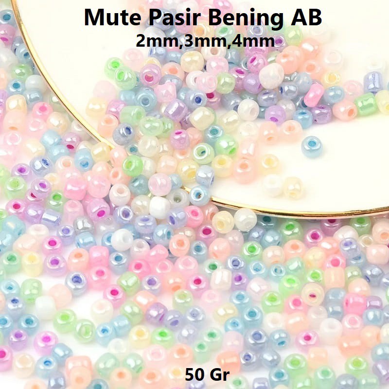 Mote Pasir/Manik Pasir Bening AB Uk 2-4mm Harga/50gr