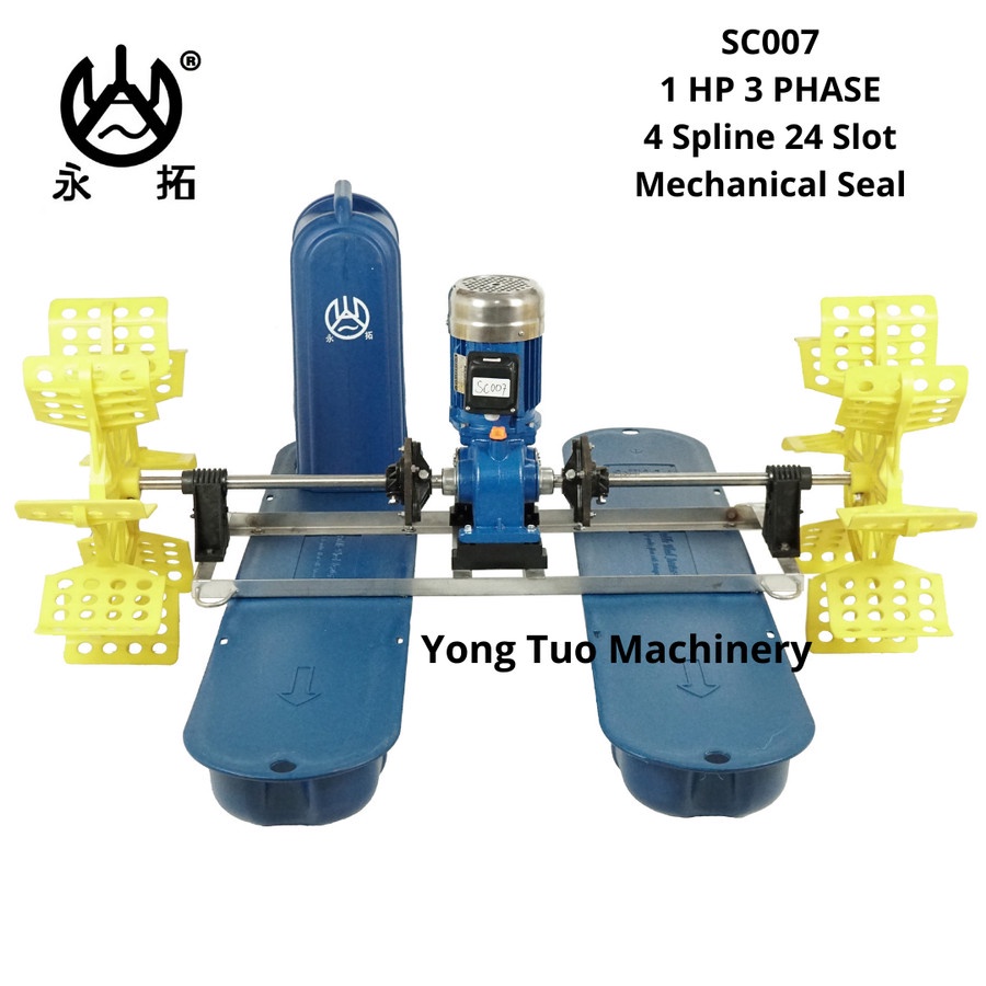 Kincir Air Tambak Yong Tuo SC007 1 Hp 3 Phase 4 Spline Mechanical Seal